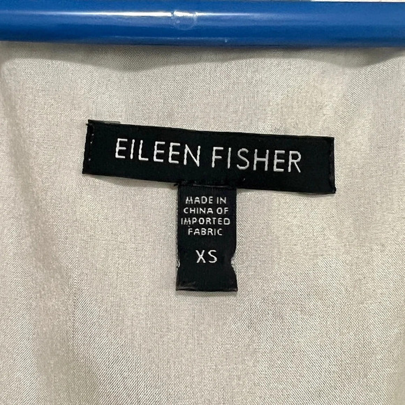 Eileen Fisher Pleated Shadow Stripe Silk Tank Top - XS - Picture 5 of 8